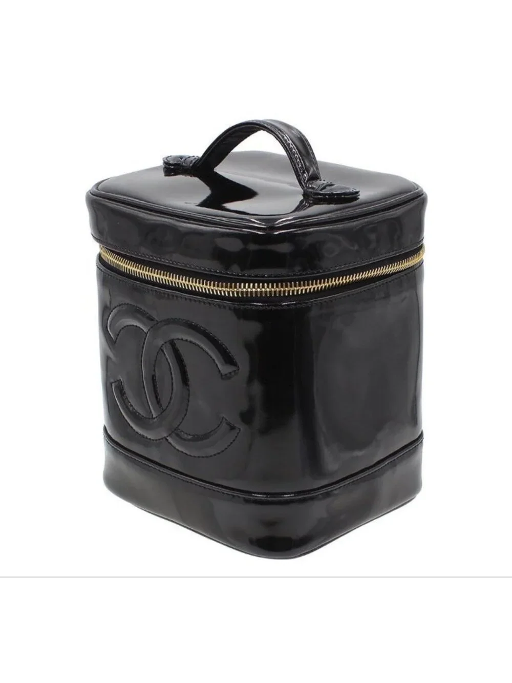 Chanel CC Logo Patent Leather Vanity